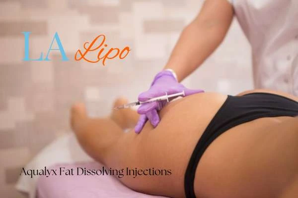 Woman having fat dissolving injections Wentworth on thighs