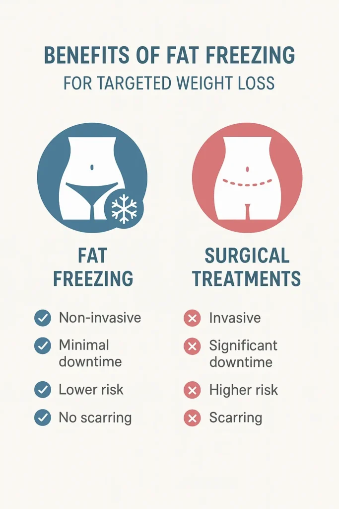 graphic showing the benefits of fat freezing Wentworth