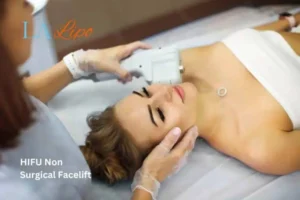 Woman having Hi-Fu to reduce wrinkles Wentworth.