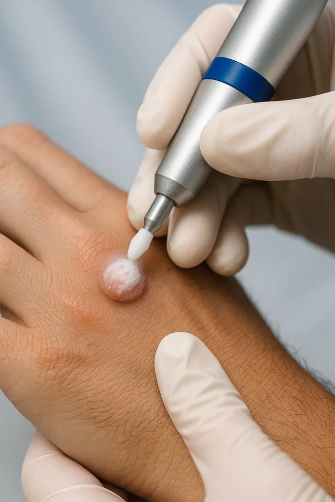 example of wart removal Wentworth using cryopen