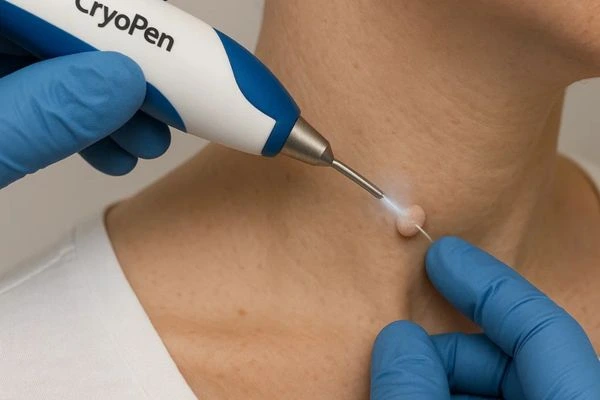Person receiving Cryotherapy skin tag removal Wentworth