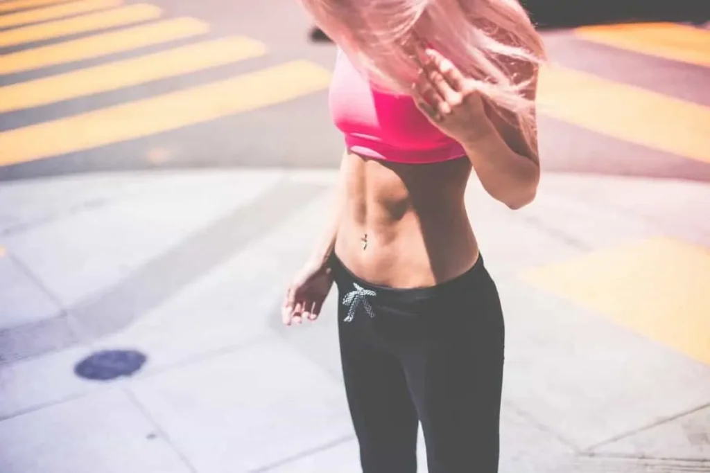 Woman with toned stomach after LA-EMS Body Sculpting Treatment Wentworth